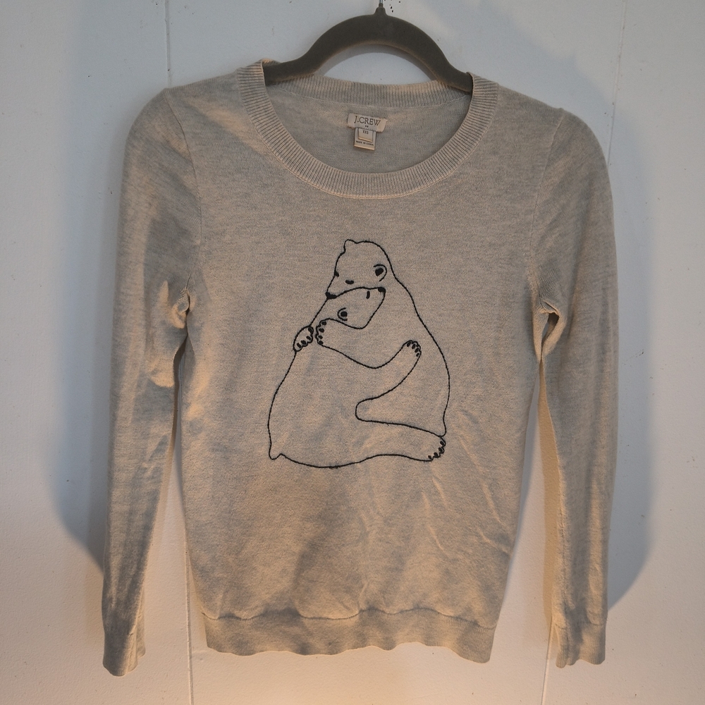 J. Crew Factory Bear Hug Sweater - Light Gray